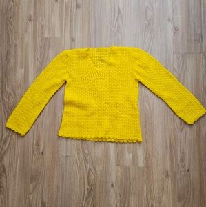Vintage yellow crochet sweater